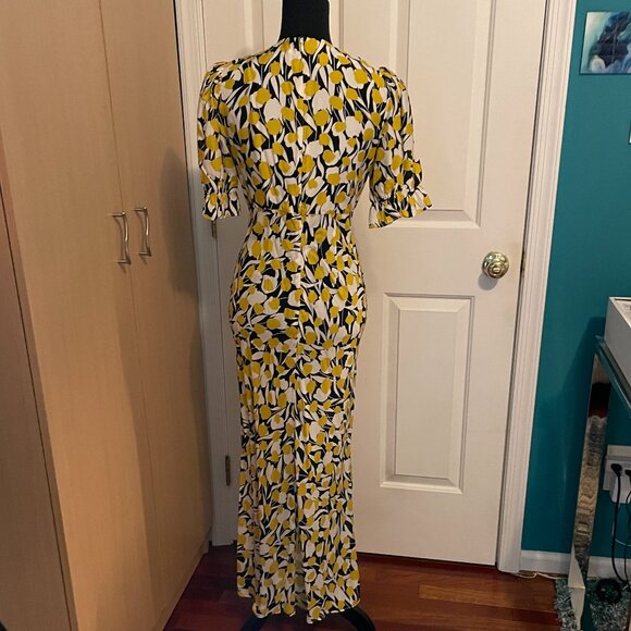 Like New! Rixo Ariel Silk Tulip Midi Dress Size S/P - Picture 7 of 11